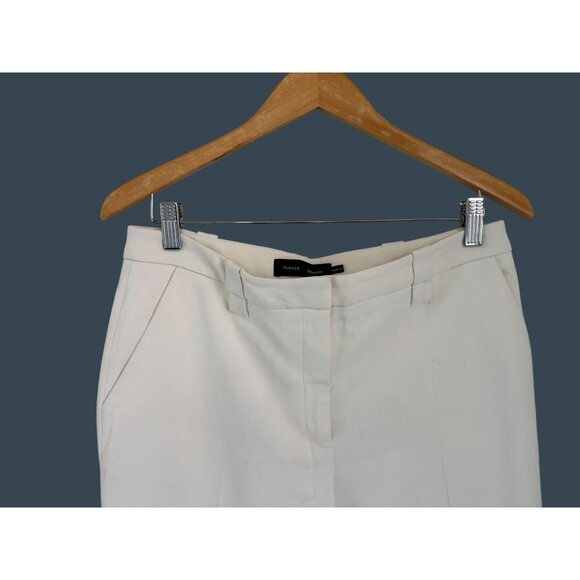 Proenza Schouler Womens Cream Trousers Size 8 Viscose Blend Tailored Fit Classic - Picture 2 of 7